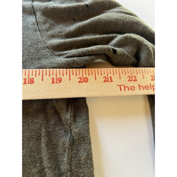 IRO Marvina army green distressed holey lightweight linen top L grunge designer - Picture 8 of 10